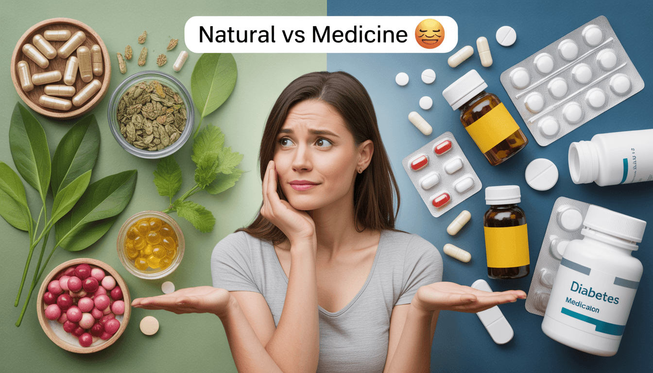 Natural Supplements vs Diabetes Medications: Which Is Better for Blood Sugar Control? (Complete Comparison Guide)